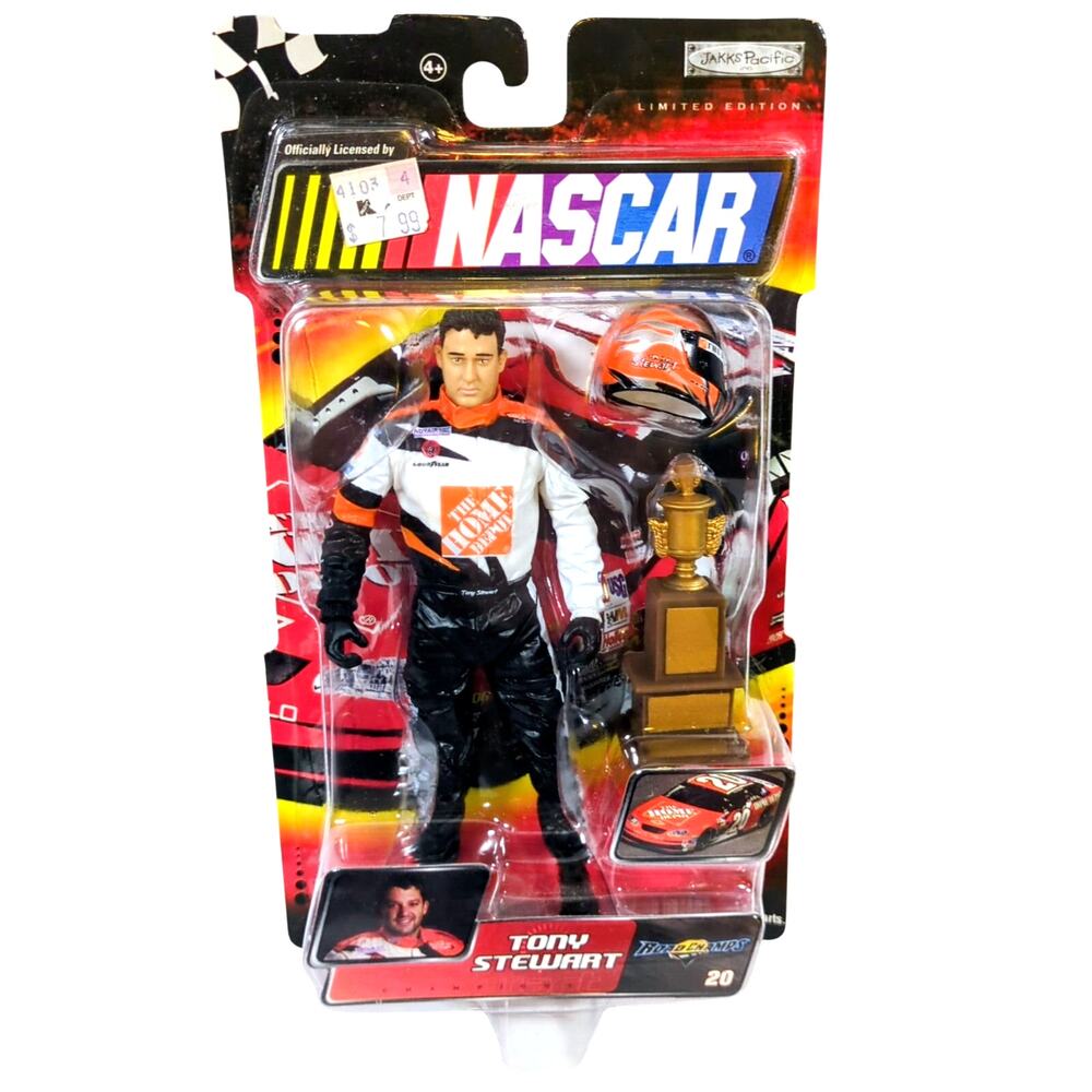 Tony Stewart #20 NASCAR 6" Figure Road Champs Jakks Pacific Ltd Ed NEW